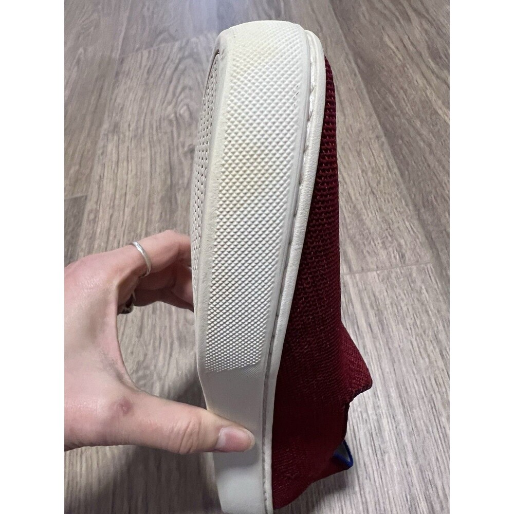 Rothy's Sneakers Womens Size 8 Garnet Red Slip-On Beach Resort Cruise Vacation - Picture 5 of 10